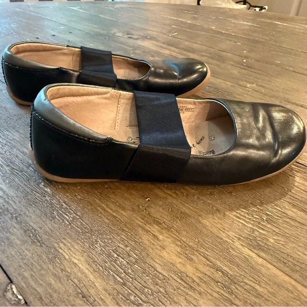 LIVIE & LUCA Girl’s Bella Ballet Flat Shoes in Black‎ Size 13 Ribbon Strap
